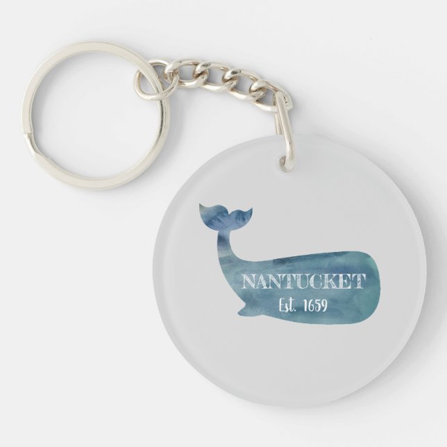 Porte-clefs Nantucket Whale Fondée 1659 (Devant)
