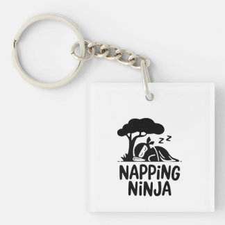 Porte-clefs Napping Ninja - Ninja Sleepy mignonne Art Drôle Sl