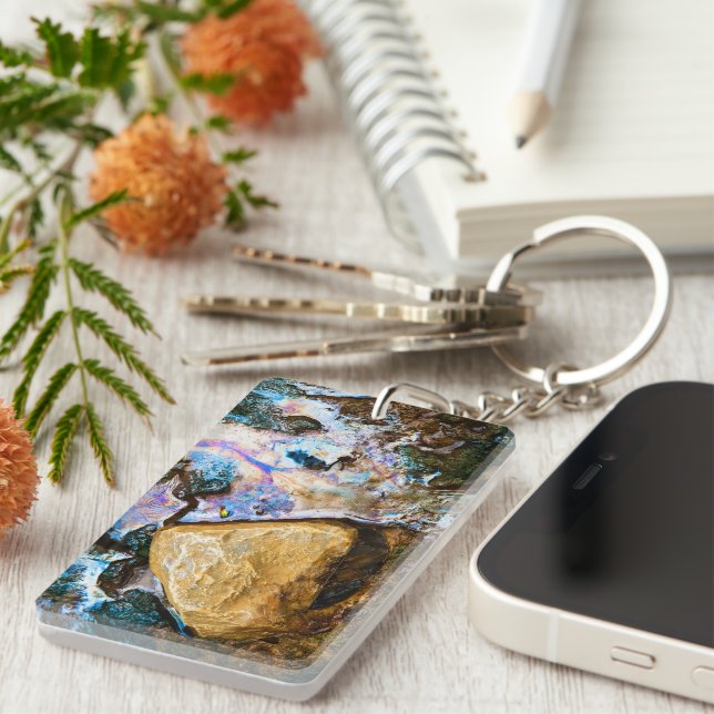 Porte-clefs nature abstraite eau morte (Devant droit)