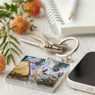 Porte-clefs nature abstraite eau morte
