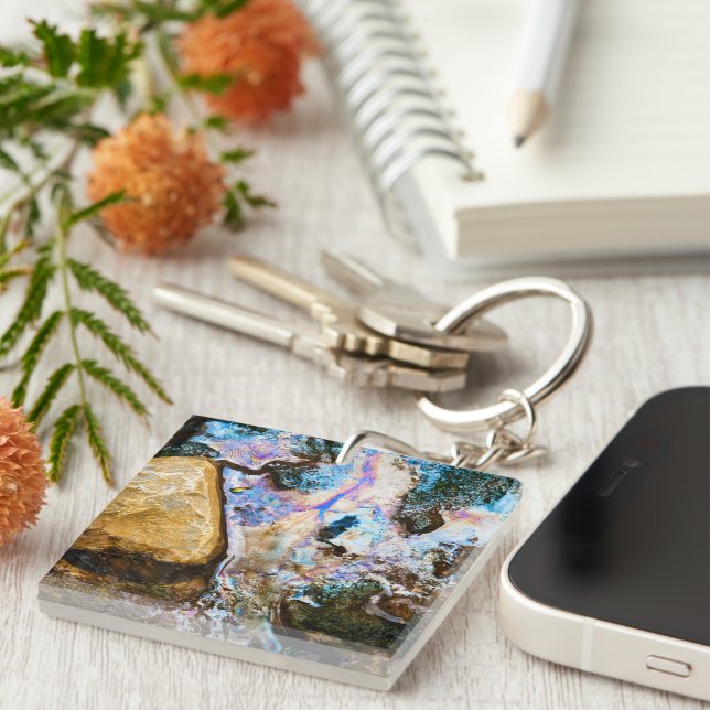 Porte-clefs nature abstraite eau morte (Devant Droit)