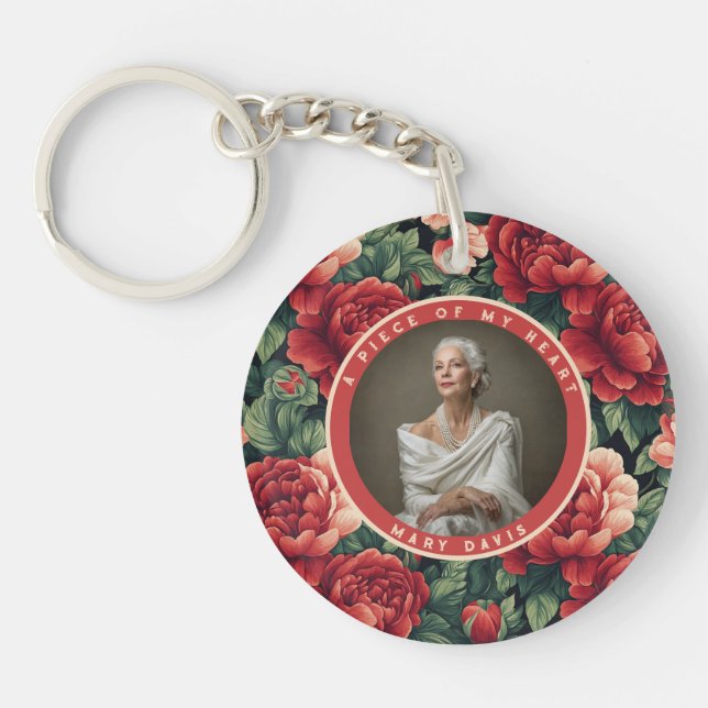 Porte-clefs Nature-inspired Gifts For Girlfriend Custom Rose (Devant)