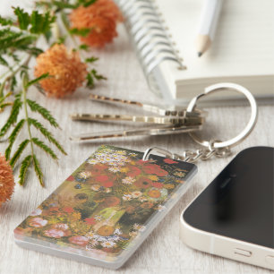 Porte-clefs Nature morte florale de Van Gogh Red Poppies & Ros