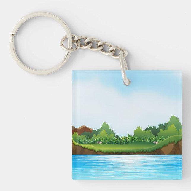 Porte-clefs Nature Scenery with River Tank-22805 (Devant)