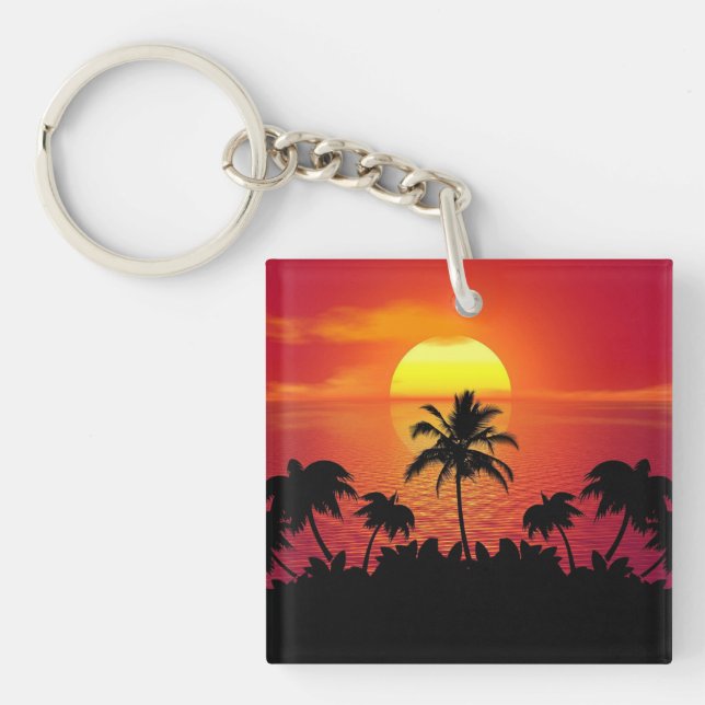 Porte-clefs Nature Sunset Palm (Devant)