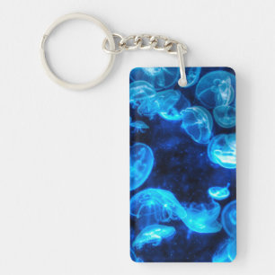Porte-clefs Nautique Blue Jellyfish Marine Life