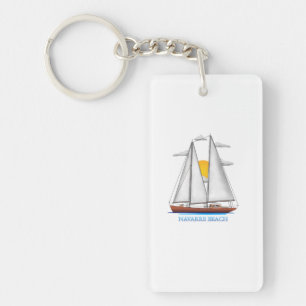Porte-clefs Navarre Plage Côtière Nautique Voile