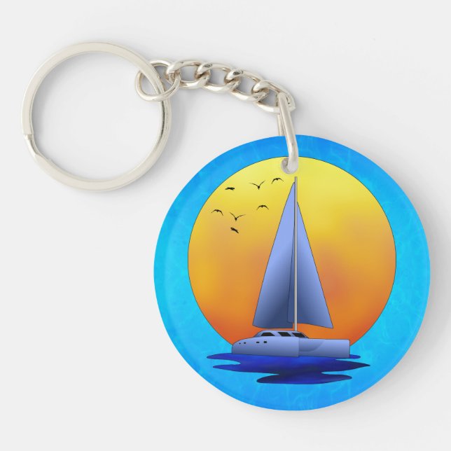 Porte-clefs Navigation de catamaran (Devant)