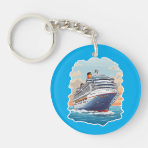 Porte-clefs Navire de croisière coloré