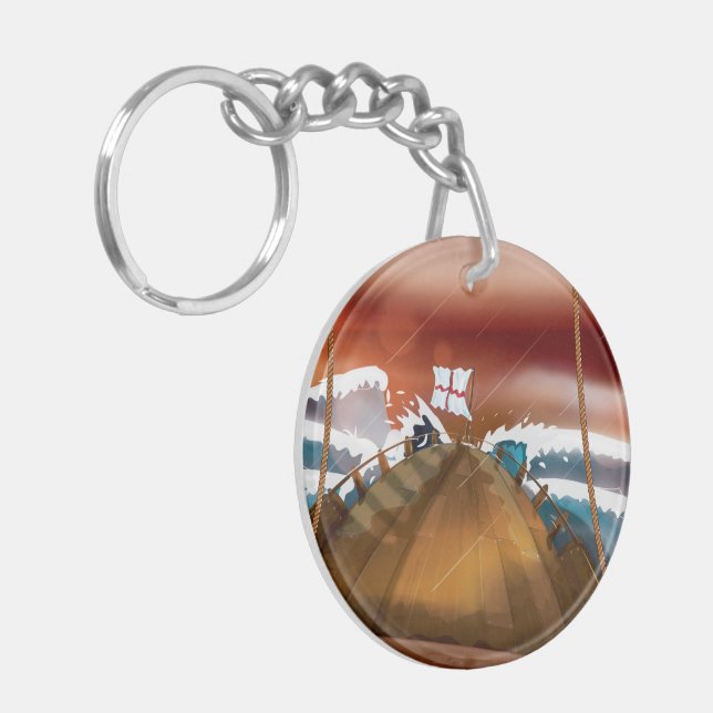 Porte-clefs Navire de tempête de l'océan Atlantique (Devant gauche)