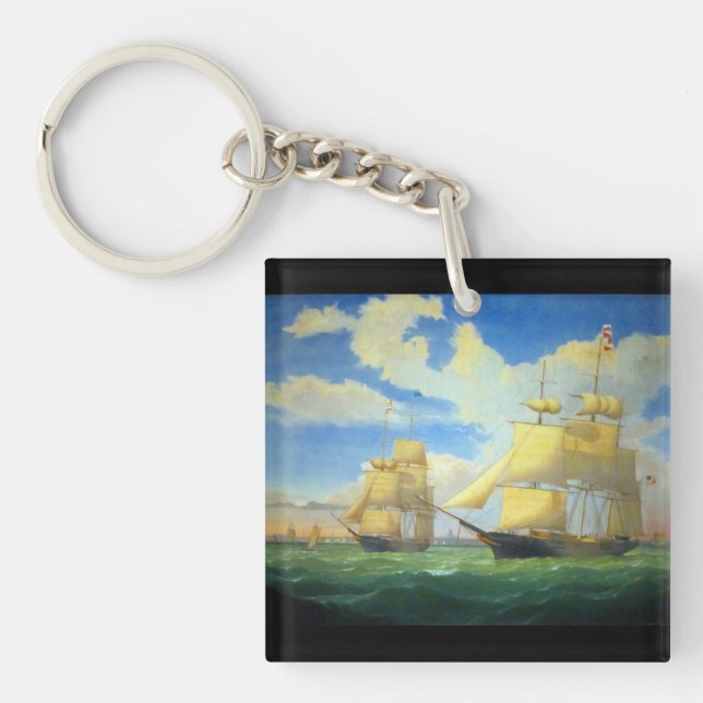 Porte-clefs Navires clipper Fitz Henry Lane 1853 (Devant)