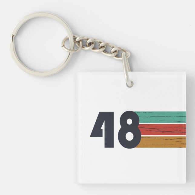 Porte-clefs Né en 1948 anniversaire vintage (Devant)