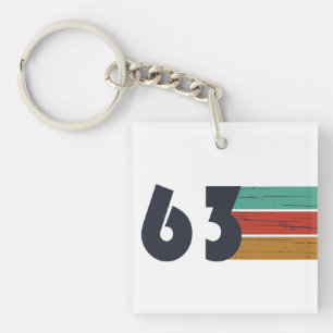 Porte-clefs né en 1963 cadeau d'anniversaire vintage