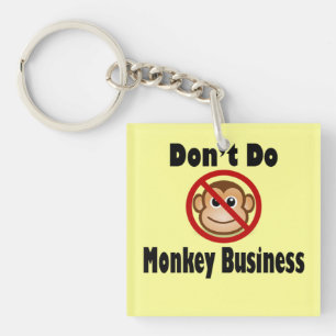 Porte-clefs Ne faites pas le porte - clé d'affaires de singe