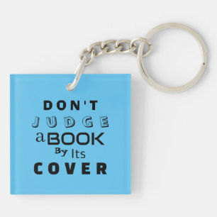 Porte-clefs "Ne juge pas un livre par sa couverture" Sky Blue