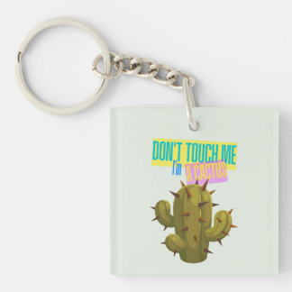 Porte-clefs Ne me touchez pas, je suis un cactus