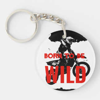 Porte-clefs Né pour être Wild Motocross Motorcycle Sport