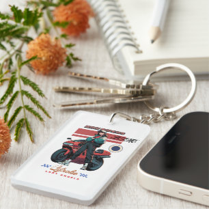 Porte-clefs Né pour monter   porte - clé de moto