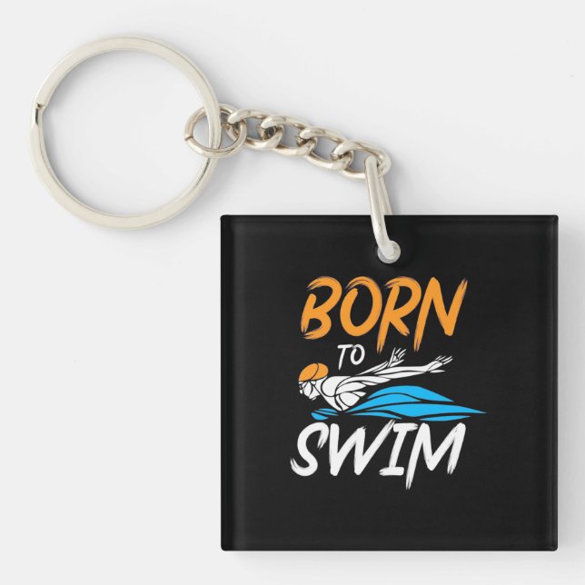 Porte-clefs Né Pour Nager (Devant)