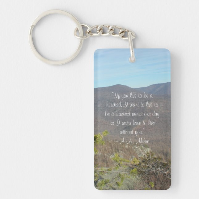 Porte-clefs "Ne vivent jamais sans vous" le porte - clé (Devant)