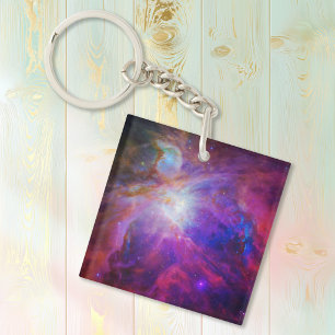 Porte-clefs Nébuleuse d'Orion teintée de rose