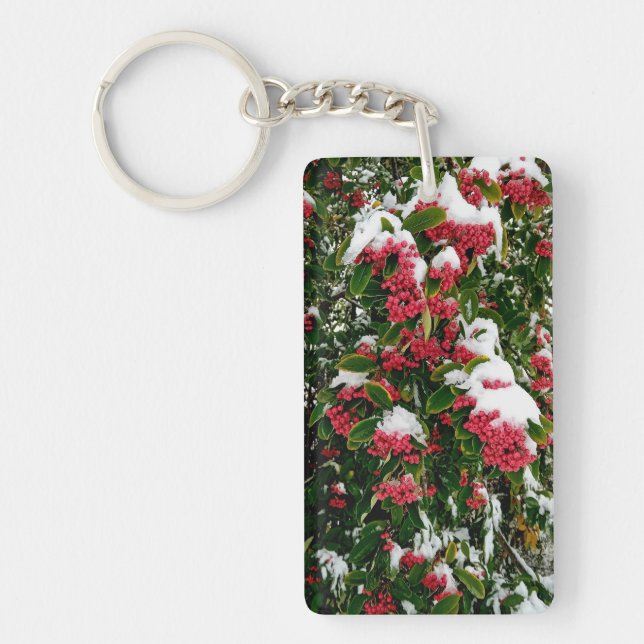 Porte-clefs Neige, sur les baies rouges (Devant)