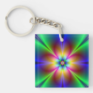 Porte-clefs Neon Daisy coloré