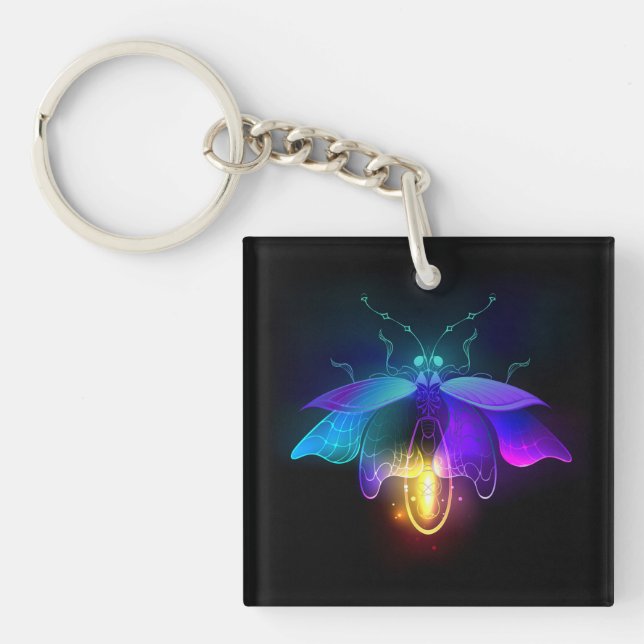 Porte-clefs Neon Firefly sur noir (Devant)