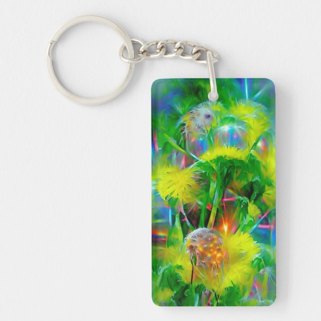 Porte-clefs Neon Llow Dandelions dans Dream Garden (Devant)