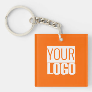 Porte-clefs Neon orange - ajoutez votre logo