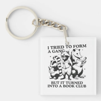 Porte-clefs Nerdy Forest Animals Reading Club Illustration