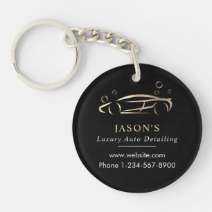 Porte-clefs Nettoyage de voiture Black & Gold Luxury Auto