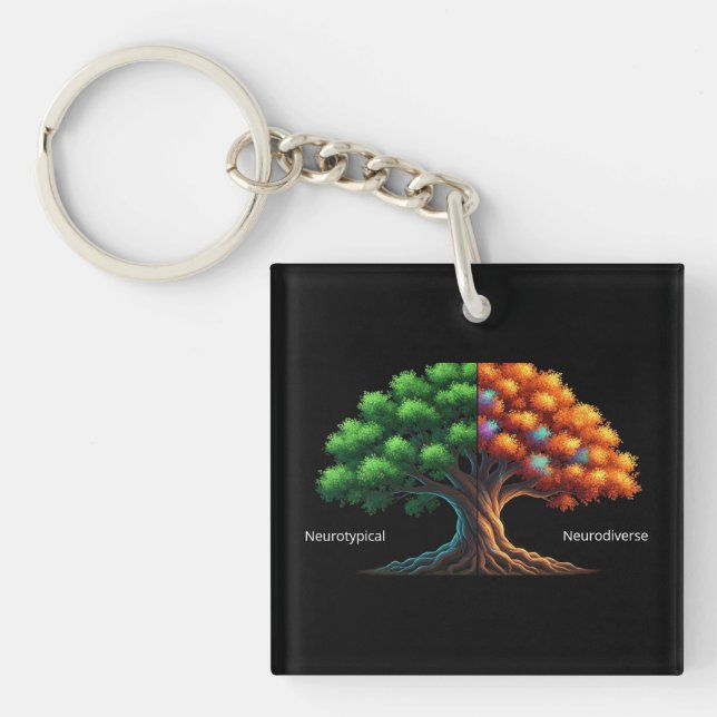 Porte-clefs Neurotypique vs. Neurodiverse (Devant)