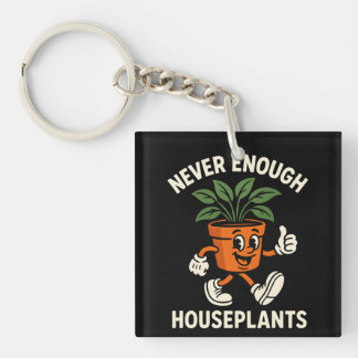 Porte-clefs Never Enough Houseplants Walking Pot Cartoon Funny