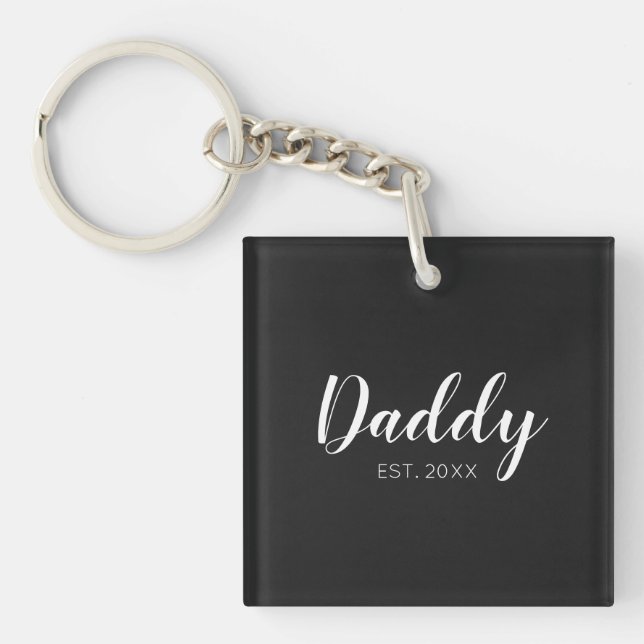 Porte-clefs New Daddy Etabli 2022 typographie (Devant)