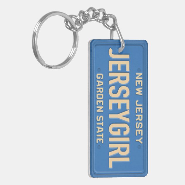 Porte-clefs New Jersey License Plate Custom Keychain V5 (Devant gauche)