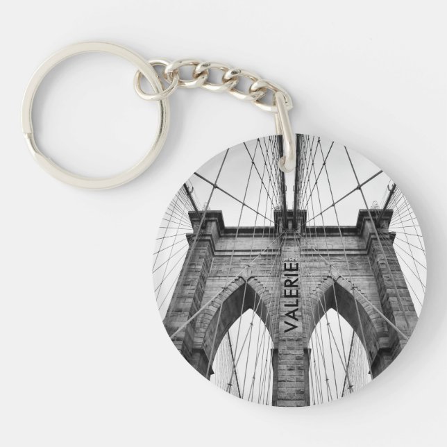 Porte-clefs New York City Brooklyn Bridge Closeup (Devant)