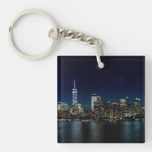 Porte-clefs New York City Skyscraper Towers Night Photography