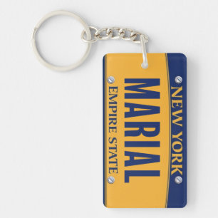 Porte-clefs New York Empire State License Plate Art Custom
