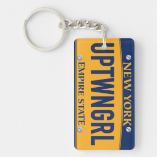Porte-clefs New York Empire State License Plate Art Custom Key