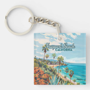 Porte-clefs Newport Beach Californie Orange County Vintage