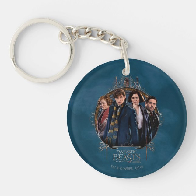 Porte-clefs NEWT SCAMANDER™ et entreprise Art Nouveau Frame (Devant)