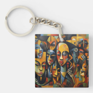 Porte-clefs Nigeria, Art Abstrait nigérian, Art Africain