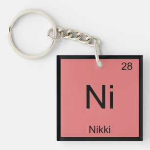 Porte-clefs Nikki Nom Chimie Élément Tableau Périodique