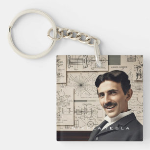 Porte-clefs Nikola Tesla - 369 Clé pour l'Univers