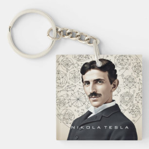 Porte-clefs Nikola Tesla - 369 Clé pour l'Univers