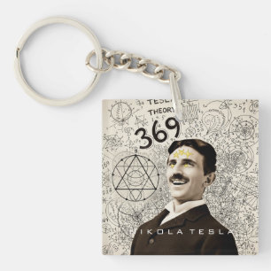 Porte-clefs Nikola Tesla - 369 Clé pour l'Univers
