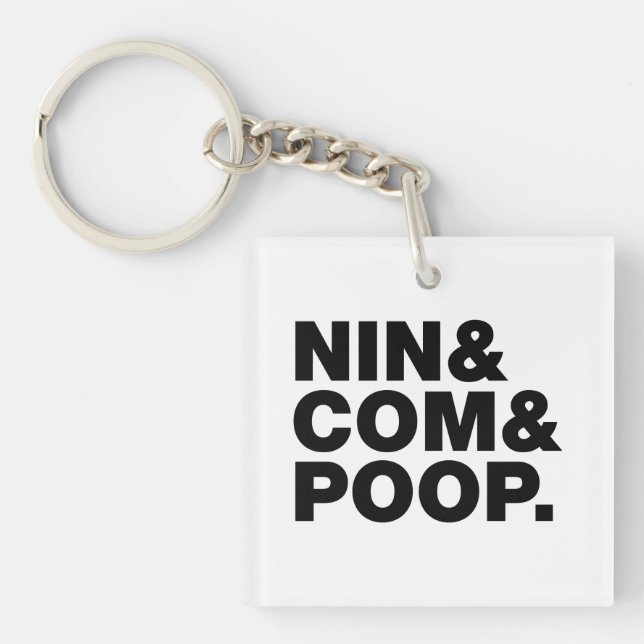 PORTE-CLEFS NIN & COM & POOP. (Devant)