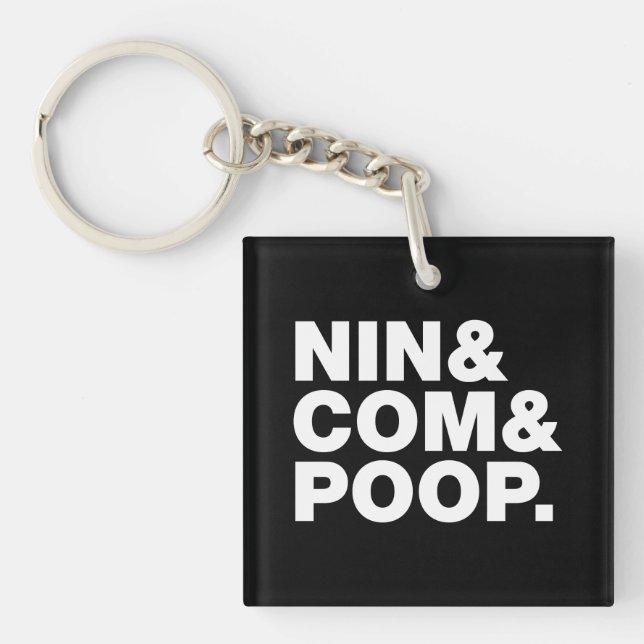 PORTE-CLEFS NIN & COM & POOP. (Devant)