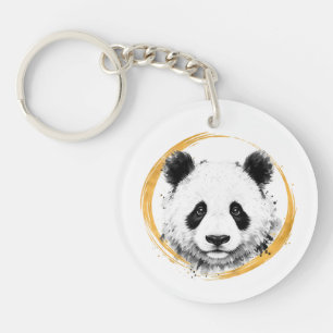Porte-clefs Nishiki Series - Panda Géant contemplatif Sumi-e O